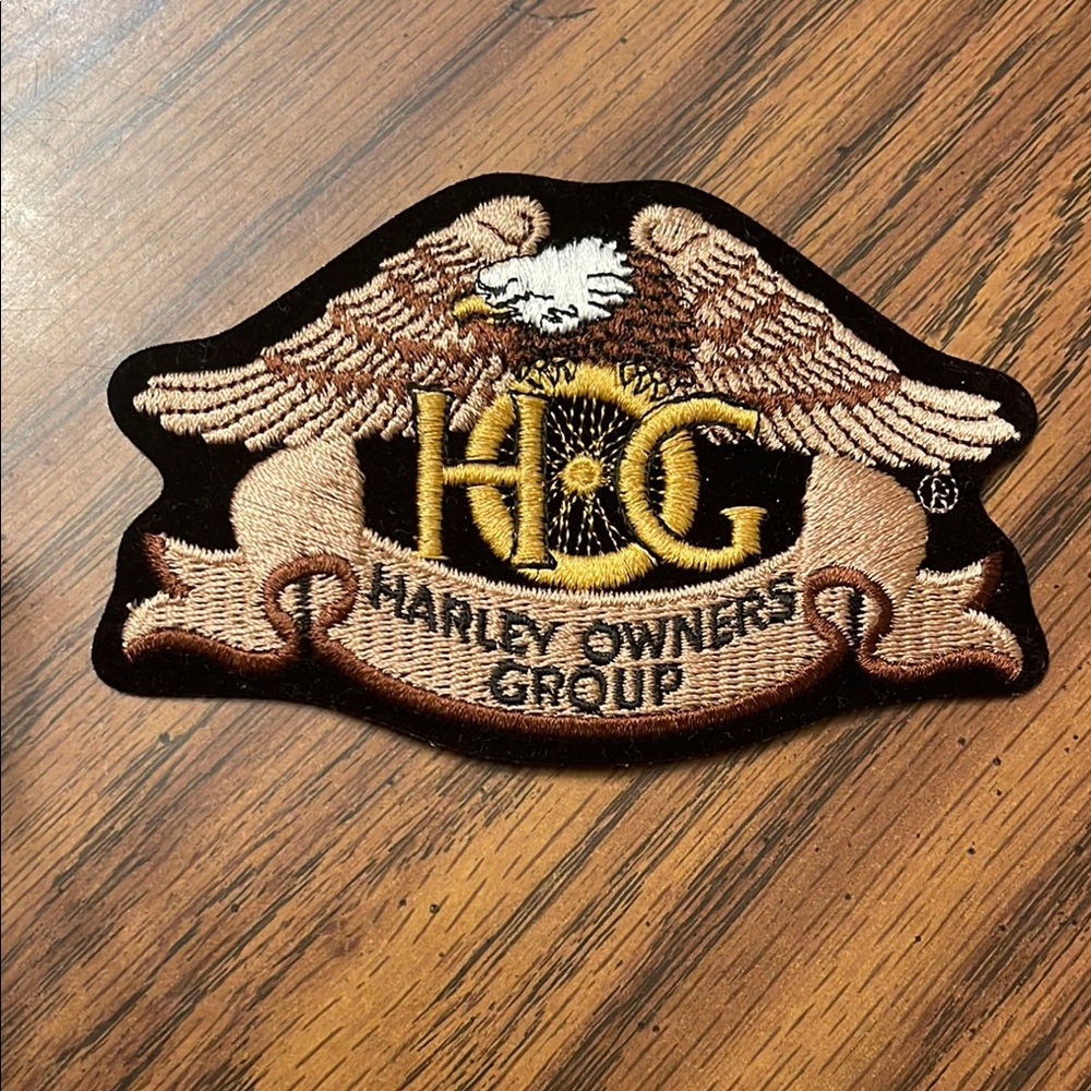 Unisex HOG Black and Gold Eagle Accent Patch  NWOT Harley-Davidson patch